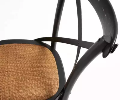 assise en osier chaise bistrot en bois wood noir