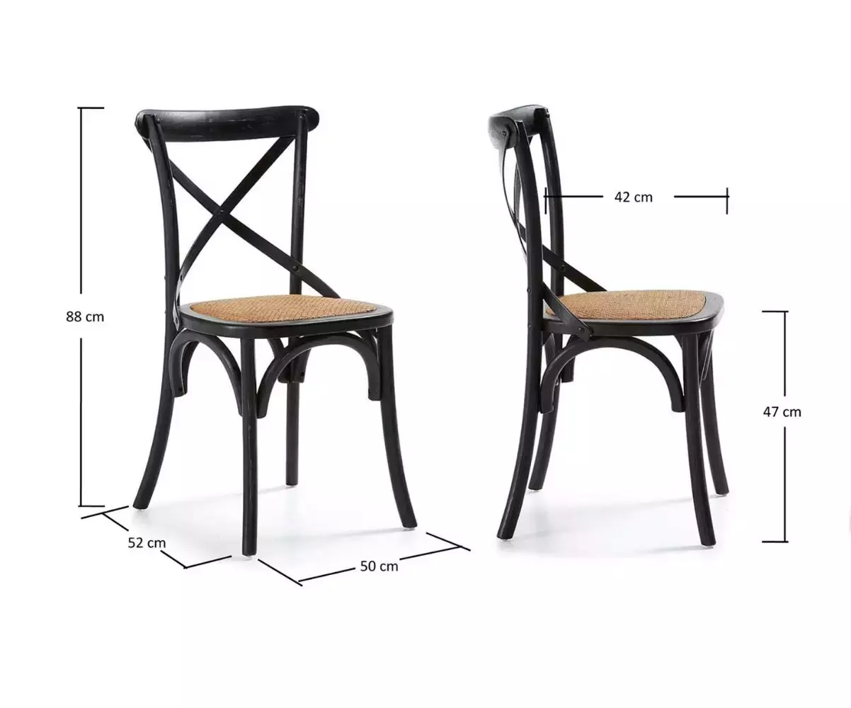dimensions chaise bistrot en bois wood noir dimensions chaise bistrot en bois wood noir