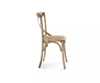 chaise bistrot en bois avec dossier croix wood bois