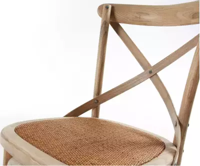 dossier croix chaise bistrot en bois wood