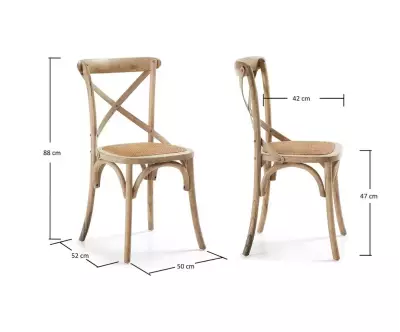 dimensions chaise bistrot en bois wood bois