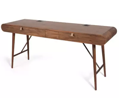 Bureau Palma en bois plaqué noyer
