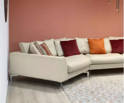 Canapé d'angle Saxo en tissu bouclé