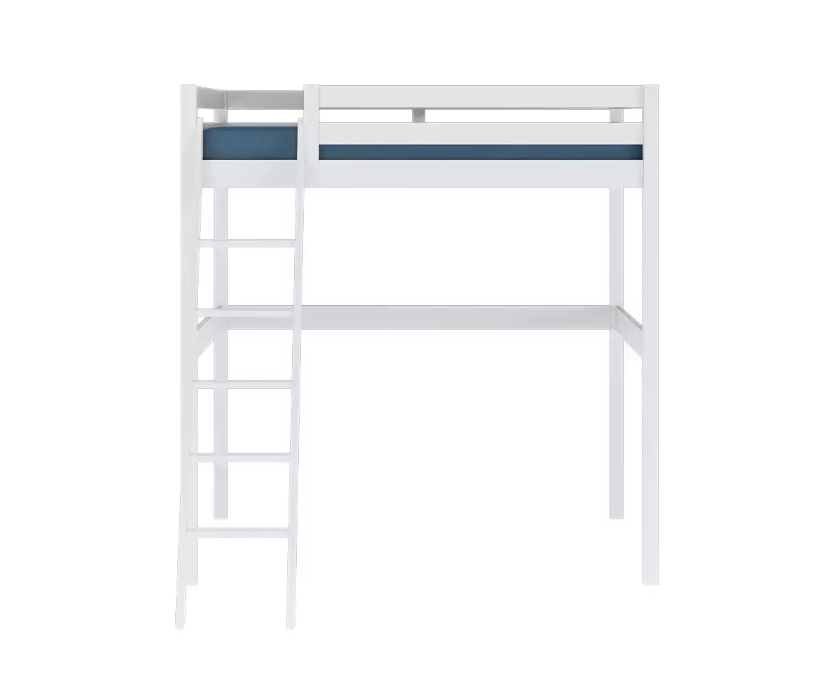 Lit deux couchages mezzanine blanc Lit deux couchages mezzanine blanc