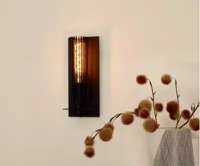 Applique murale Spica en métal noir pour intérieur