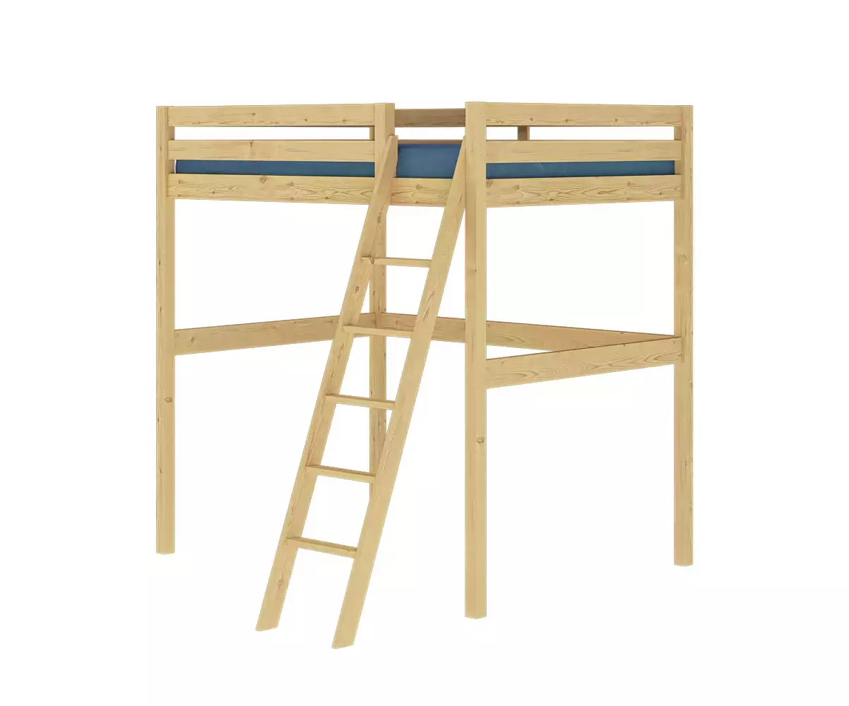 Lit mezzanine Ted en bois massif Lit mezzanine Ted en bois massif
