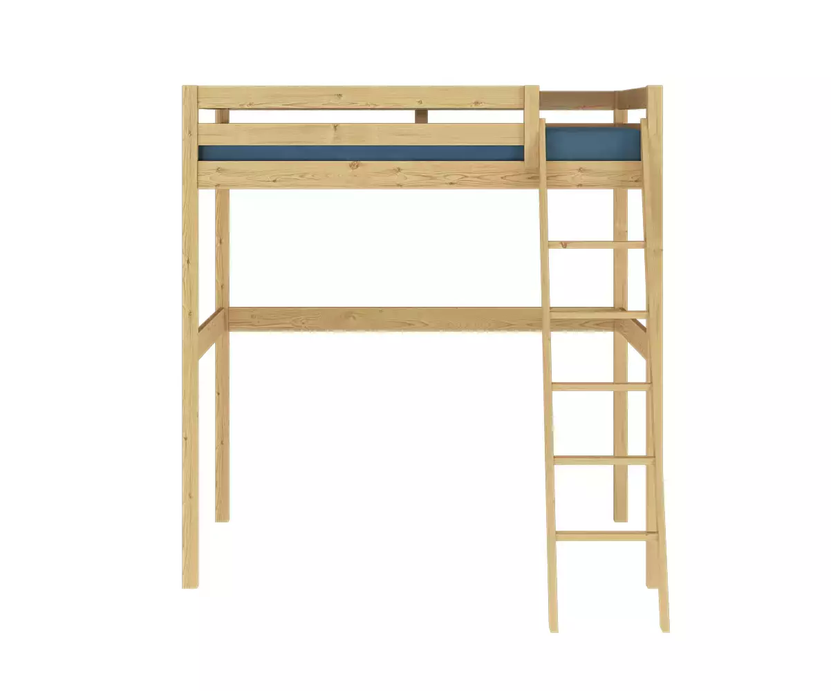 Lit deux couchages mezzanine bois Lit deux couchages mezzanine bois