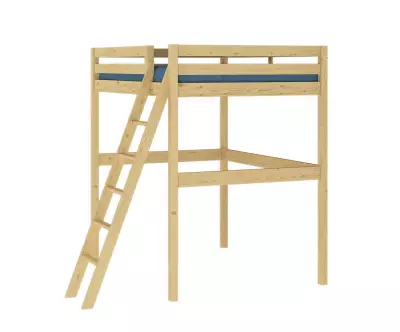 Lit mezzanine bois 140