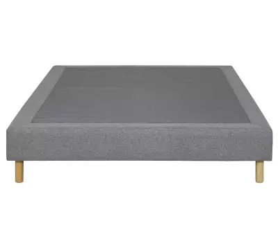 Sommier tapissier couchage 2 places Senesi gris avec pieds en option