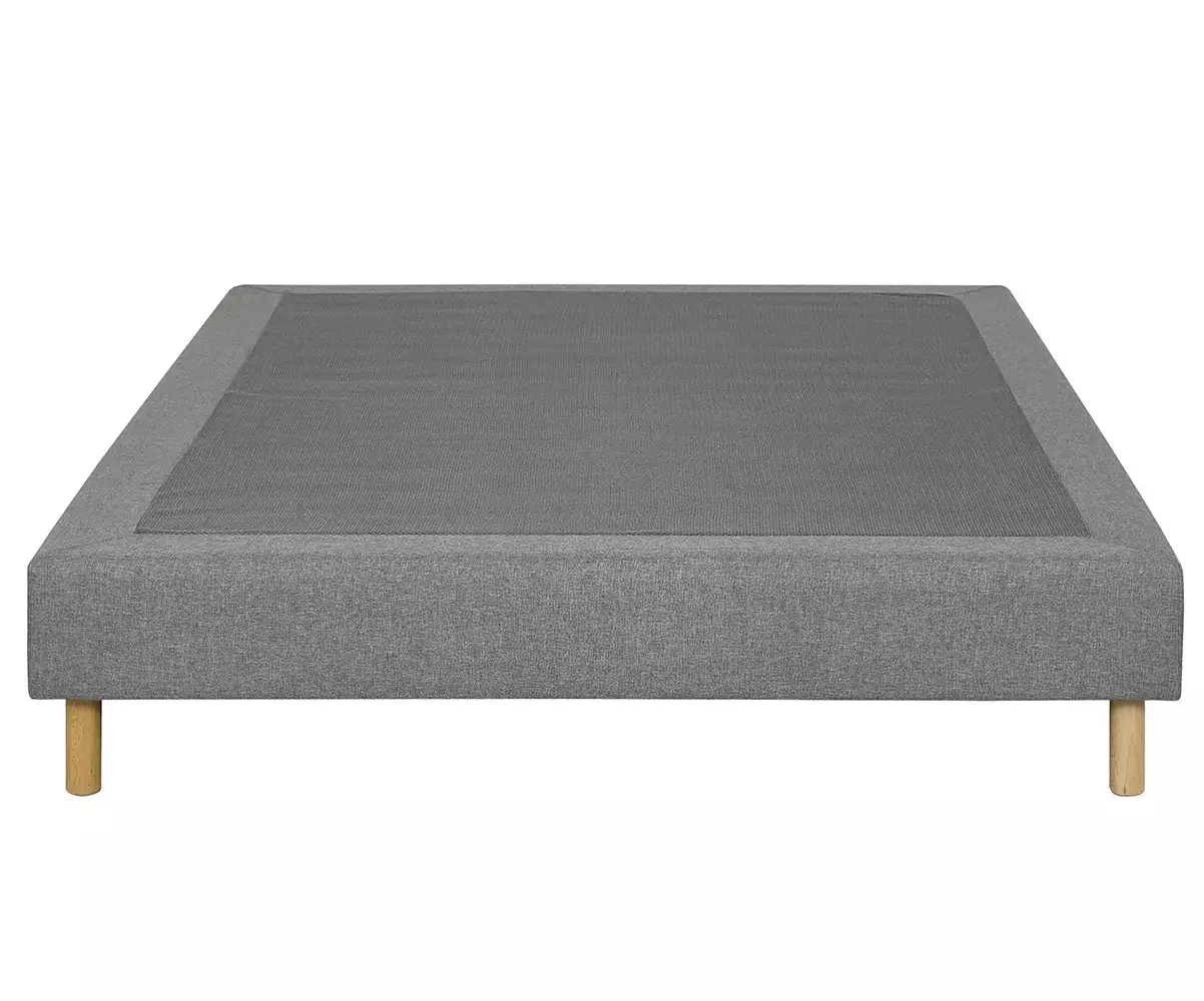 Sommier tapissier couchage 2 places Senesi gris avec pieds en option Sommier tapissier couchage 2 places Senesi gris avec pieds en option