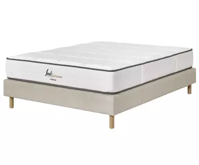 Sommier tapissier lin avec matelas en option