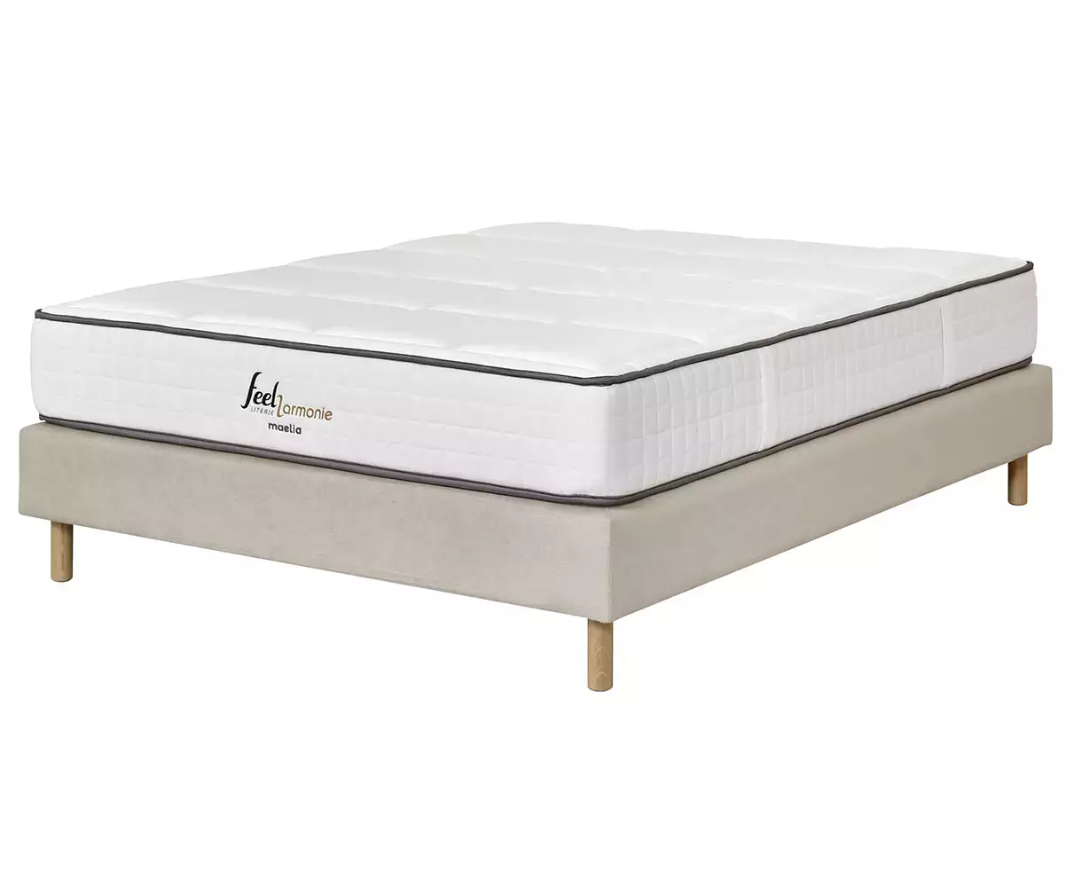 Sommier tapissier lin avec matelas en option Sommier tapissier lin avec matelas en option