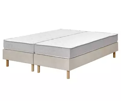 Lot de 2 sommiers tapissiers avec 2 matelas 1 place