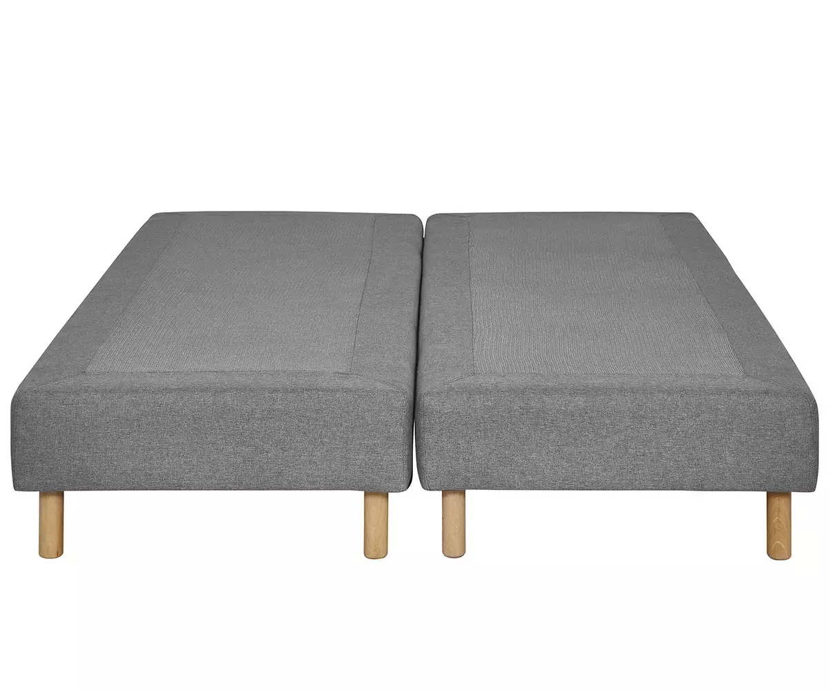 Ensemble sommiers tissu gris et bois Ensemble sommiers tissu gris et bois