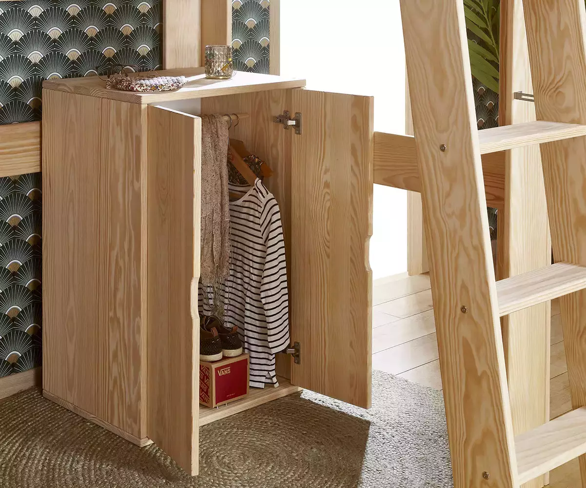 Armoire Milos bois naturel ouverte Armoire Milos bois naturel ouverte