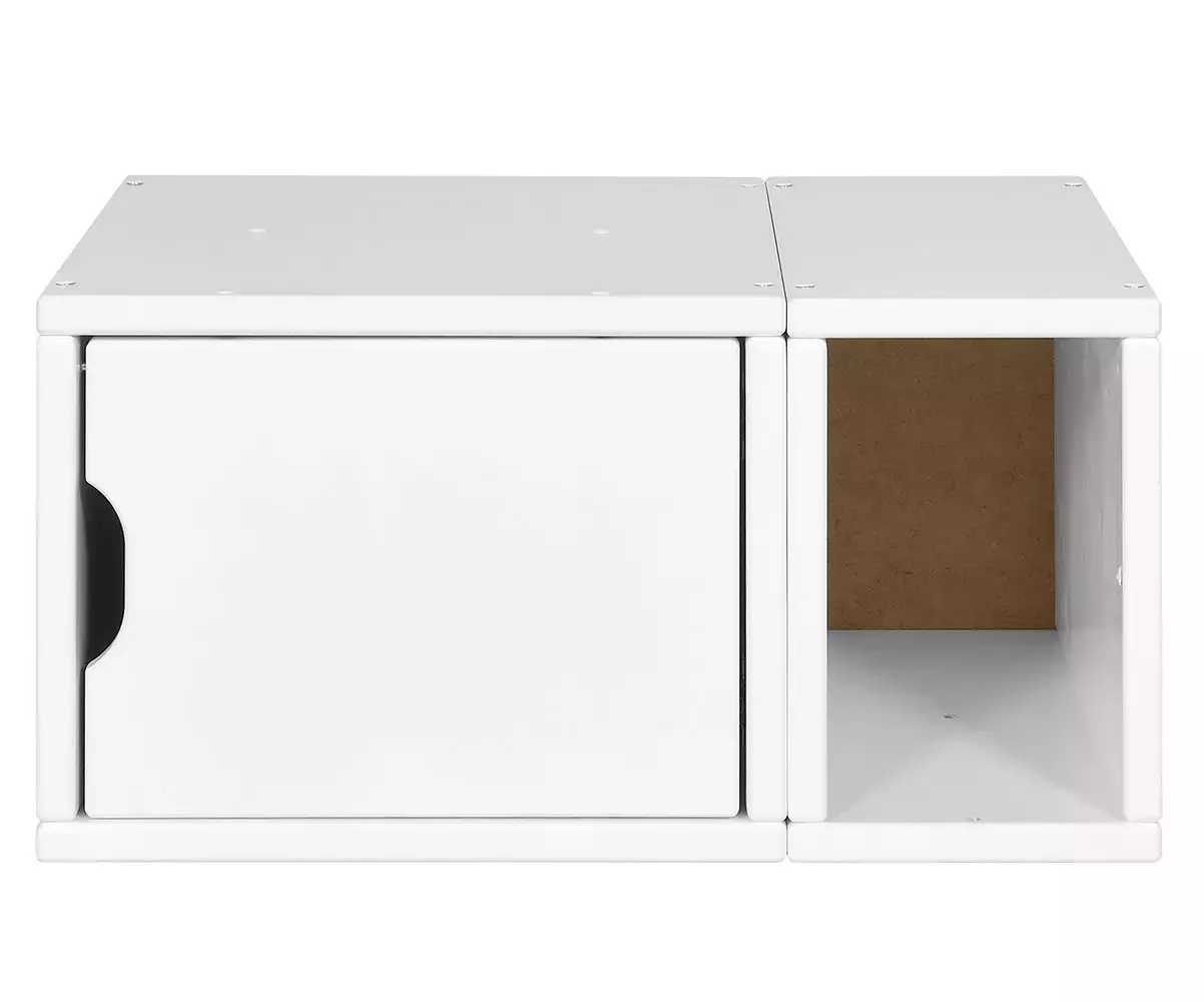 Meuble de rangement 1 porte avec niche Milos blanc Meuble de rangement 1 porte avec niche Milos blanc
