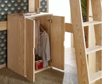 Armoire 2 portes bois naturel Milos
