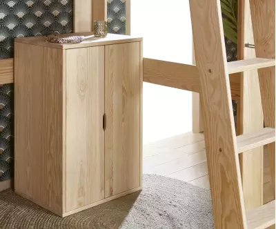 Armoire penderie bois naturel Milos