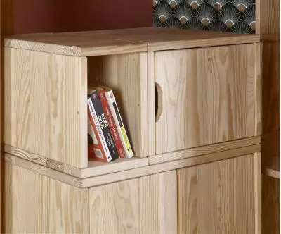 Niche et caisson Milos bois naturel