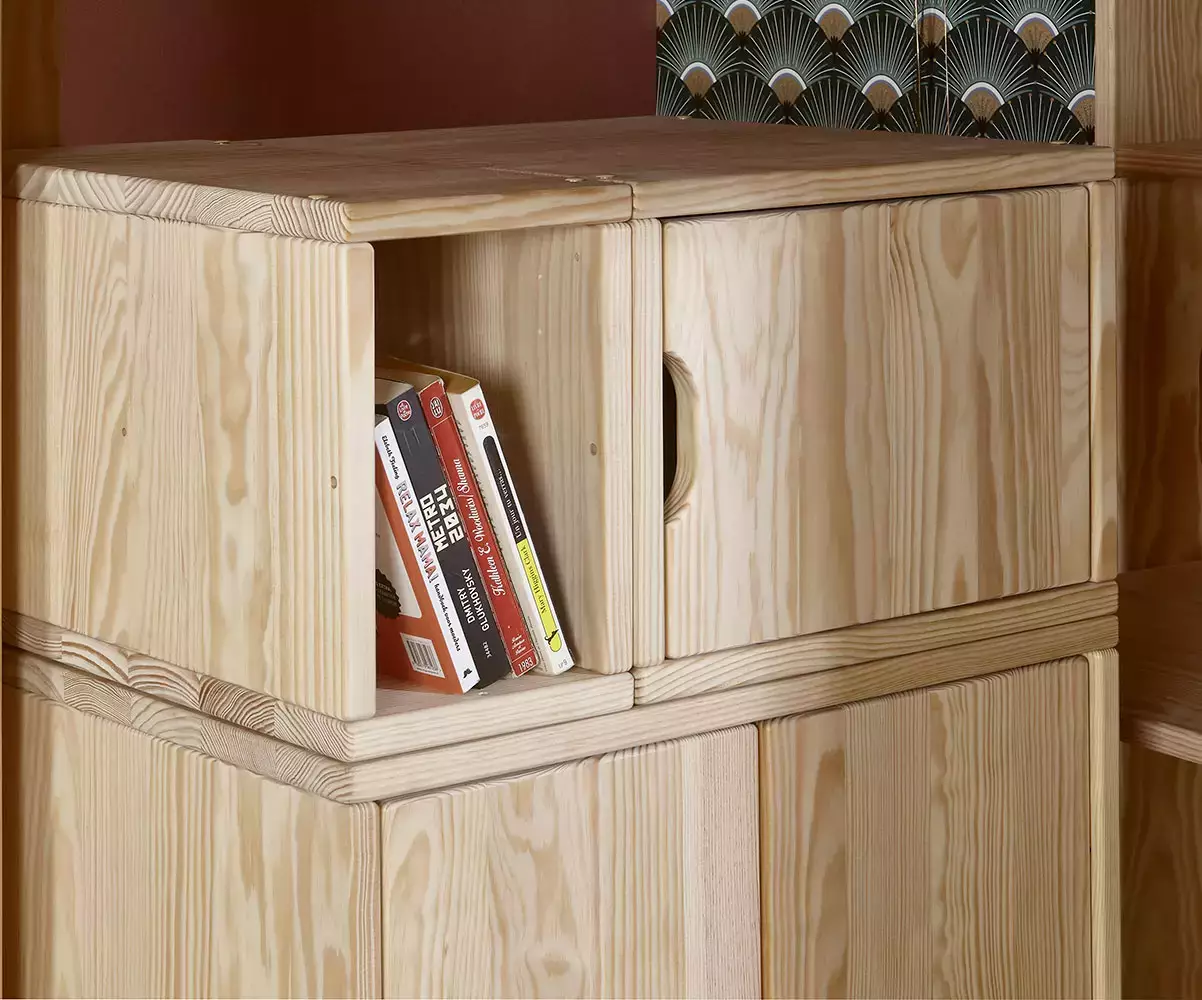 Niche et caisson Milos bois naturel Niche et caisson Milos bois naturel