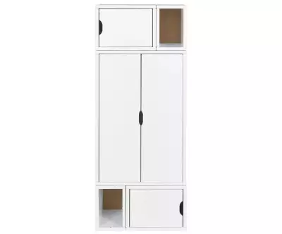 Armoire avec rangements blanc Milos
