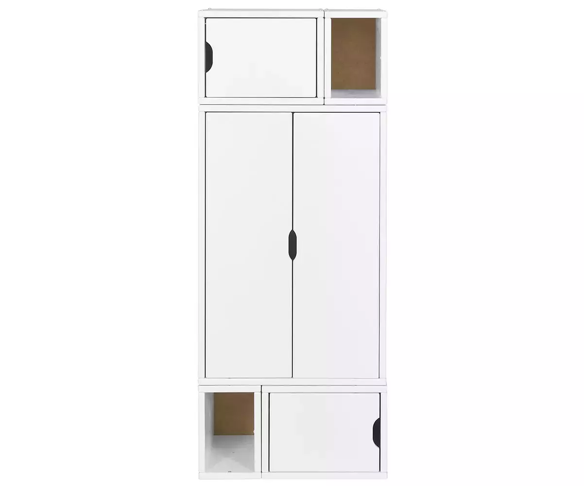 Armoire avec rangements blanc Milos Armoire avec rangements blanc Milos
