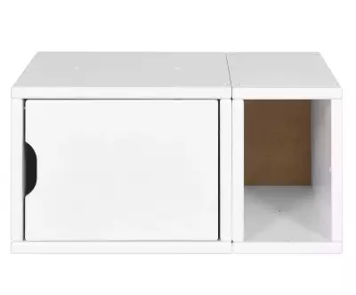 Caisson avec niche Milos en bois massif blanc