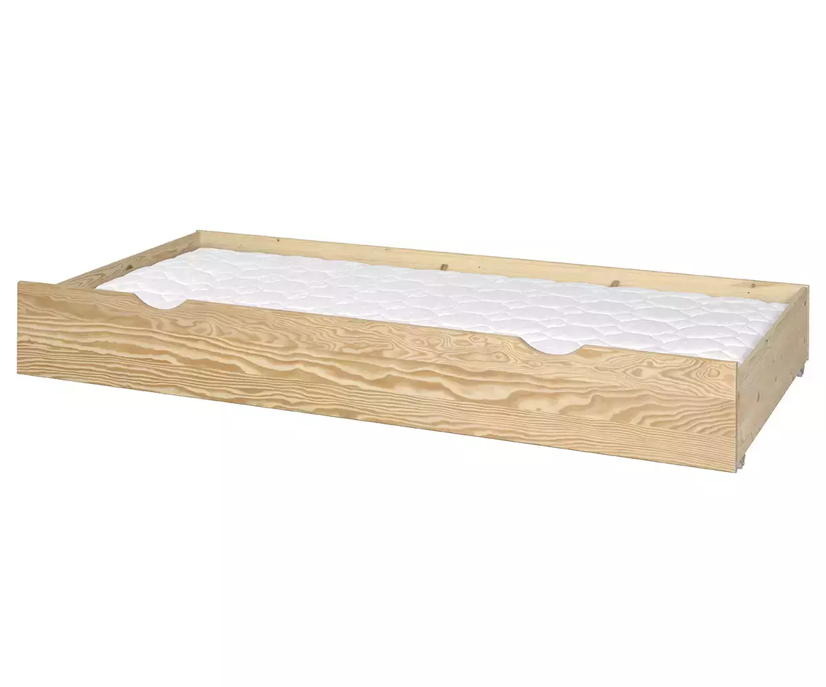 Tiroir de rangement Koalaa bois naturel avec matelas en option Tiroir de rangement Koalaa bois naturel avec matelas en option
