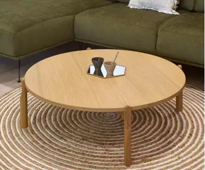 Table basse ronde Tioman en bois massif