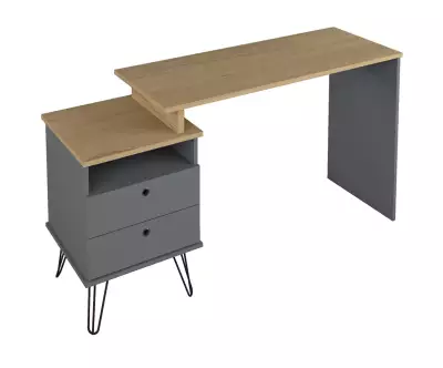 Bureau Darrel gris et bois