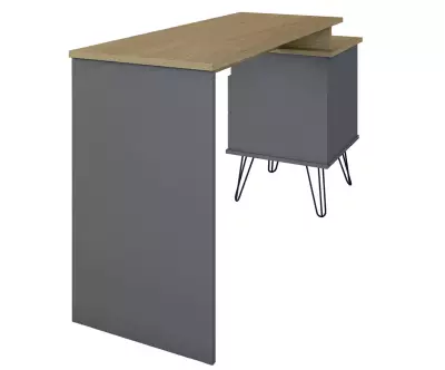 Dos du bureau Darrel gris et bois
