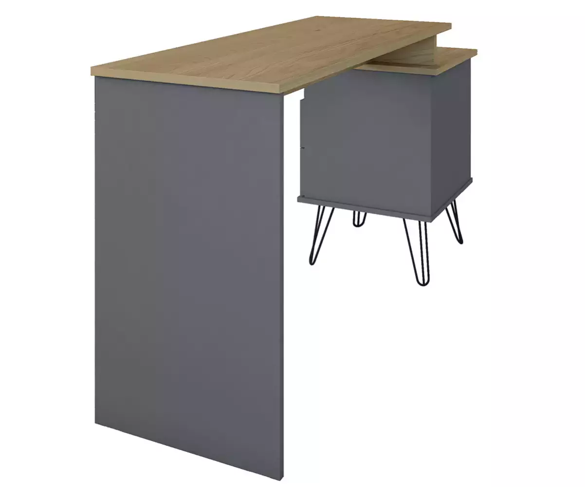 Dos du bureau Darrel gris et bois Dos du bureau Darrel gris et bois