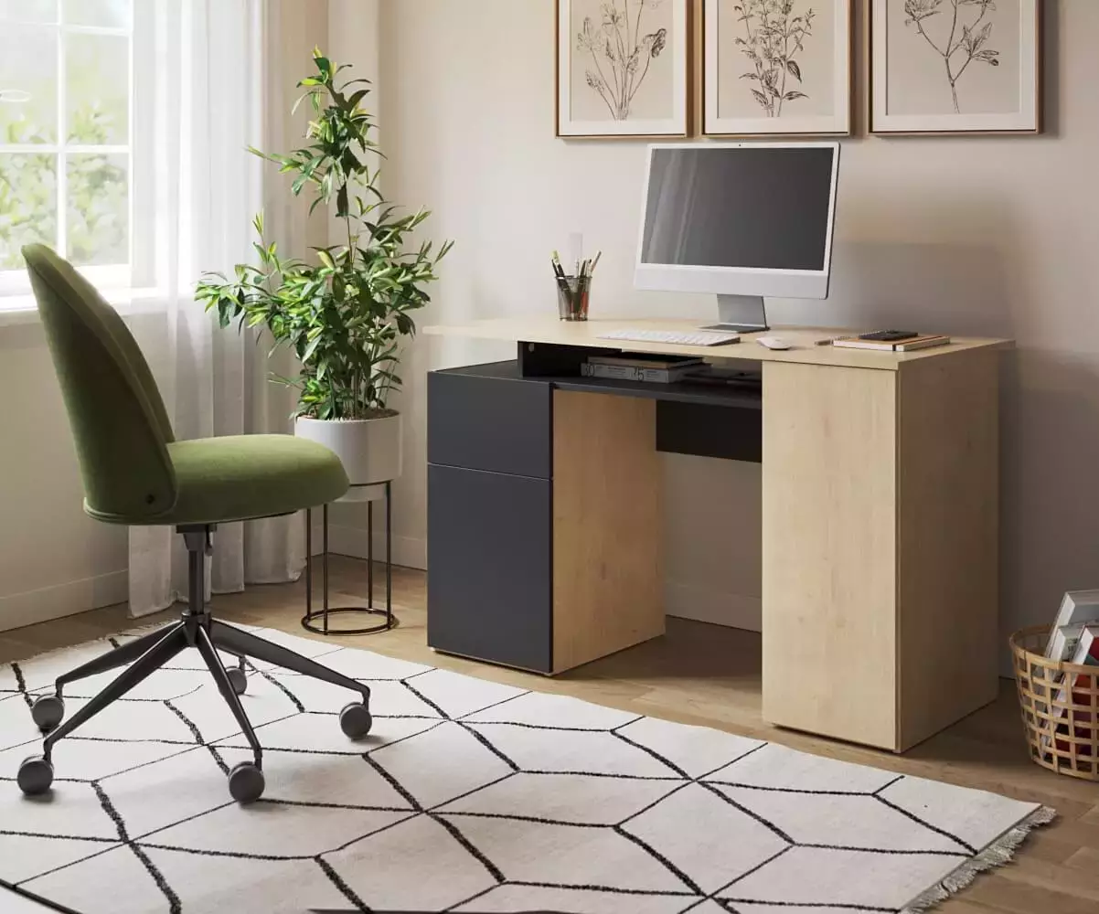 Bureau Caral bois et noir Bureau Caral bois et noir