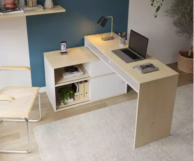 Bureau d'angle Isonoé gauche