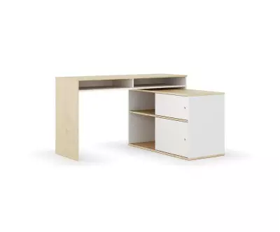 Bureau en longueur Isonoé avec meuble de rangements