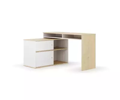 Bureau en longueur Isonoé avec rangements à droite