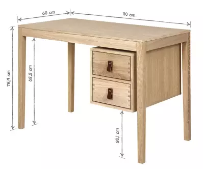 Côtes du Bureau 2 tiroirs Notos