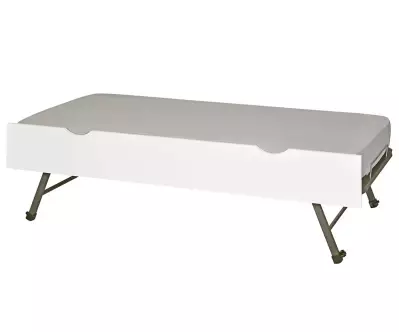 Sommier gigogne blanc avec matelas en option