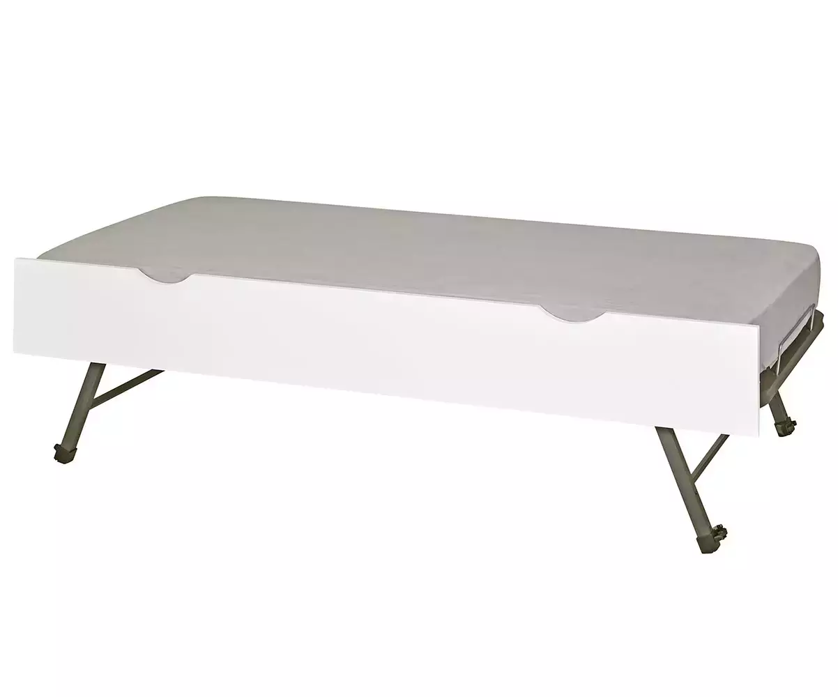 Sommier gigogne blanc avec matelas en option Sommier gigogne blanc avec matelas en option