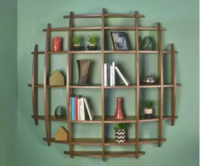Etagère design Volana en noyer