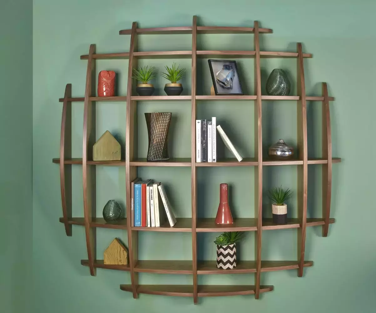 Etagère design Volana en noyer Etagère design Volana en noyer
