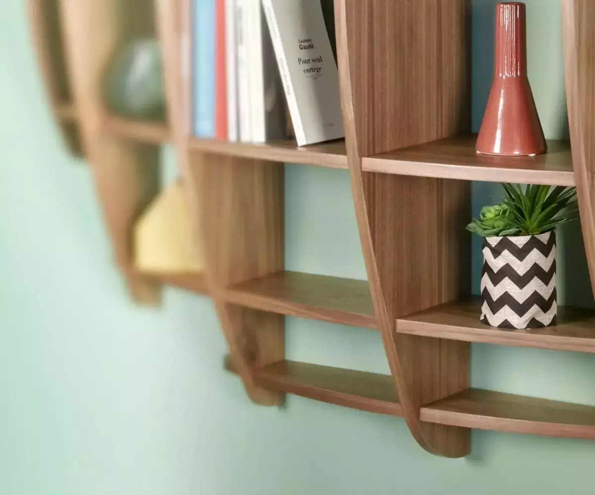 Etagère de rangement Volana en noyer Etagère de rangement Volana en noyer