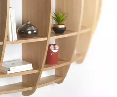 Etagère de rangement Volana en chêne