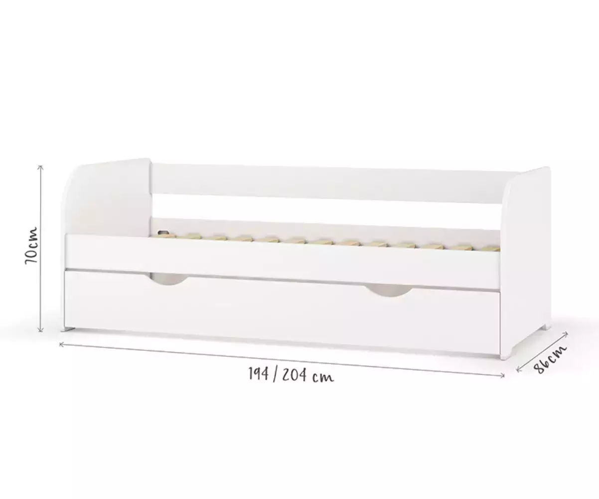 Dimensions du lit banquette Flocon avec matelas Dimensions du lit banquette Flocon avec matelas