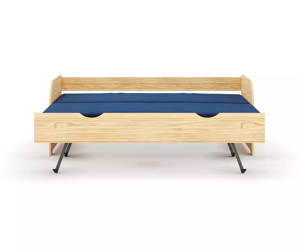 Banquette lit gigogne déplié avec matelas en option Banquette lit gigogne déplié avec matelas en option
