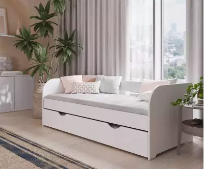 Lit banquette blanc - Flocon