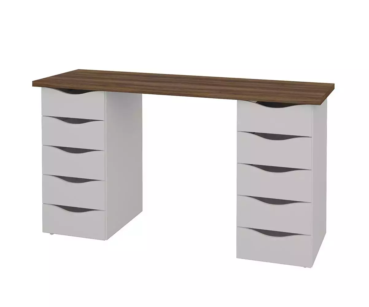 Bureau blanc et bois Bureau blanc et bois