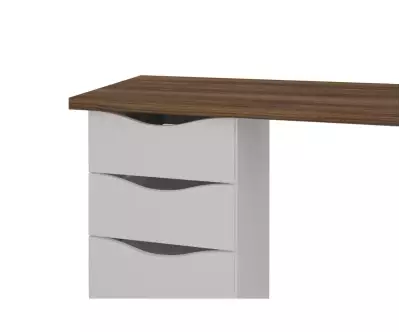 Bureau avec plateau en bois