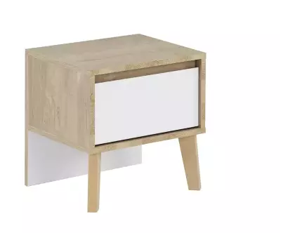 Chevet blanc et bois