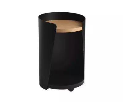Table de chevet Loft noir et bois